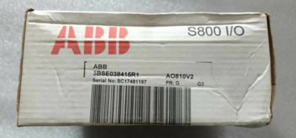 "ABB AO810V2 Analog Output Module front view"