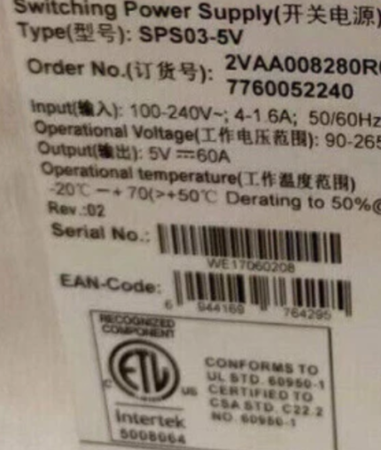 ABB SPS03-5V Power Supply ensuring stable and efficient 5V output for industrial and commercial systems