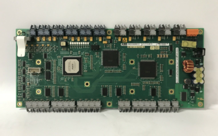 ABB UFC718AE01 Safety Control Module HIEE300936R0001 – Front View with Connectors and Label