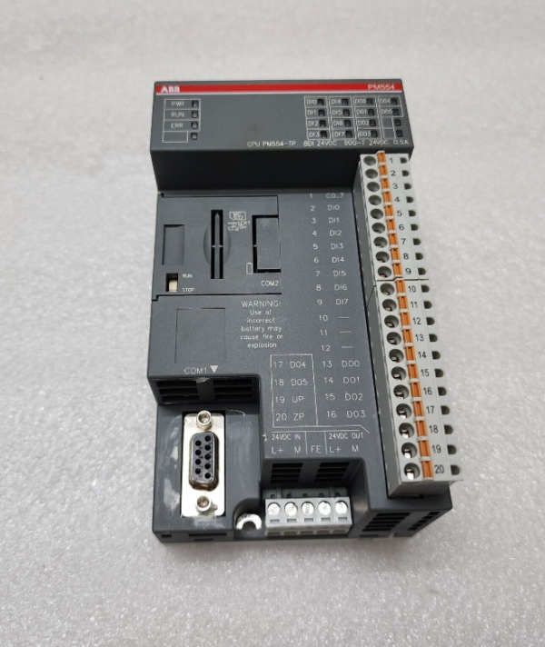 ABB PM554 Programmable Logic Controller (PLC) – advanced PLC for industrial automation systems.