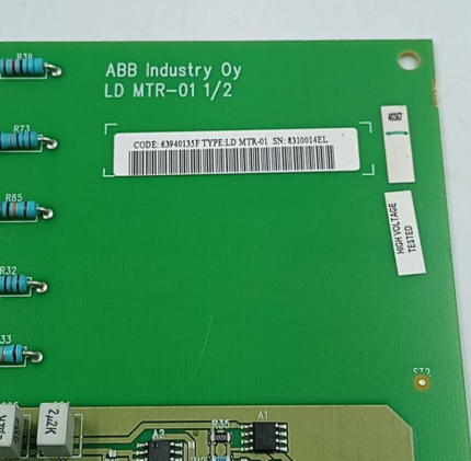 ABB 63940135F LDMTR-01 I/O Module in original packaging for industrial automation systems.