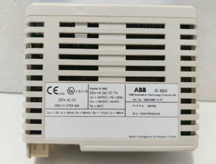 ABB AI893 3BSC690141R1 Analog Input Module for accurate analog signal processing in industrial control systems.