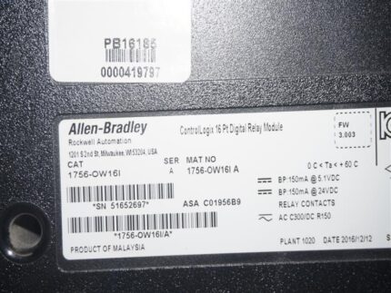 Allen Bradley 1756-OW16I SER A ControlLogix 16 Pt Digital Relay