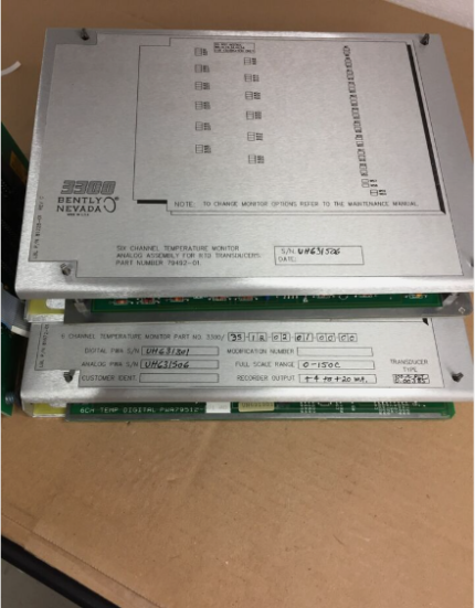 "Bently Nevada 3300/35 79492-01 temperature monitor for industrial applications and equipment protection"