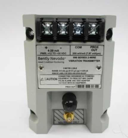 Bently Nevada 990-08-XX-03-00 Vibration Transmitter – 2-wire loop-powered industrial sensor