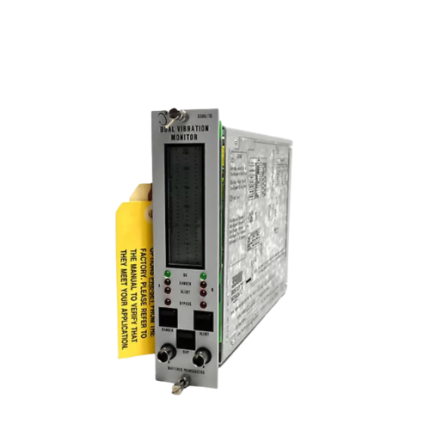 Bently Nevada 3300/15-02-02-00-00-00-00 Dual Vibration Monitor for radial vibration monitoring in machinery.