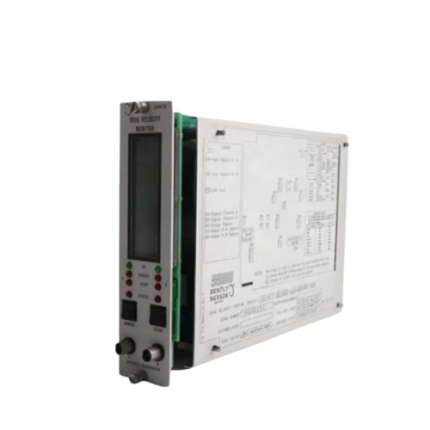 Bently Nevada 3300/55 dual-channel velocity monitor for vibration monitoring in industrial machinery