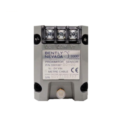 Bently Nevada 330100-50-02 proximity probe for vibration monitoring.