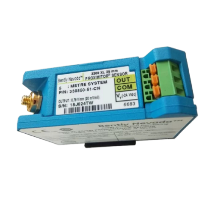 "Bently Nevada 330850-51-CN 25mm proximity sensor for industrial vibration monitoring"