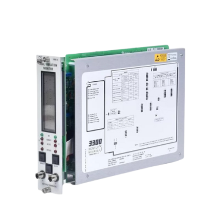 Bently Nevada 3300/15-02-02-01-00-00-00 dual vibration monitor for rotating machinery