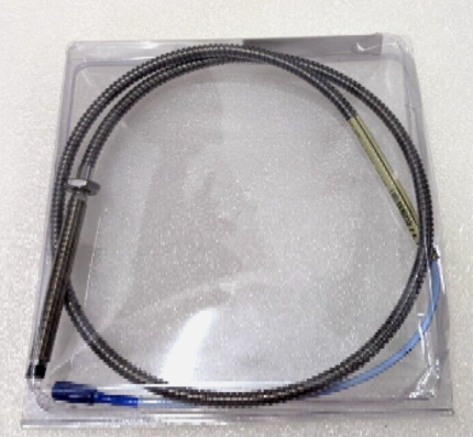 Bently Nevada 330104-00-10-90-02-00 Proximity Probe with standard cable for industrial vibration monitoring.