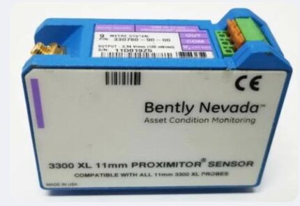 3300 XL 11 mm Proximitor Sensor with durable housing and industrial-grade connector. Image Description: