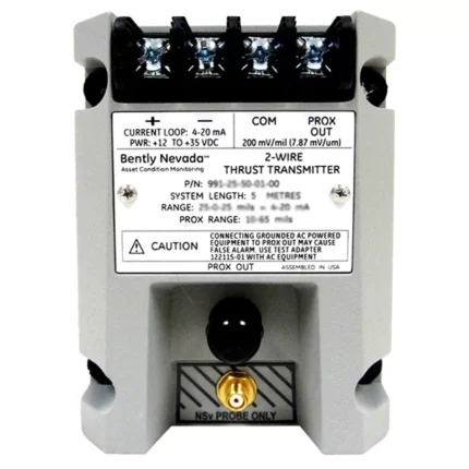 “Compact 991 Thrust Transmitter for axial displacement monitoring in OEM compressor and motor systems”