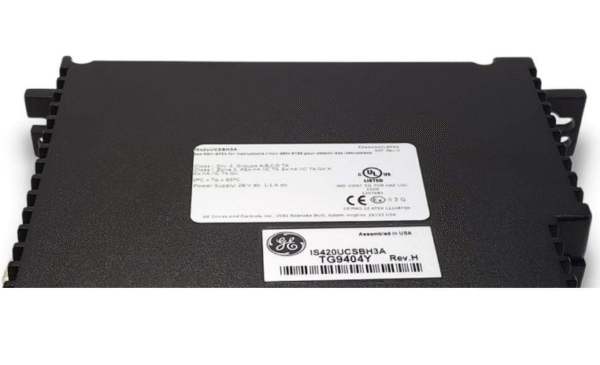 IS420UCSBH3A GE UCSB Controller Module – Front View Showing Ethernet Ports and Status LEDs