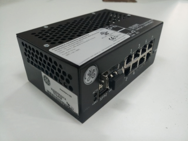 GE IS420ESWAH1A Ethernet Switch with 8 RJ-45 and 1 Fiber Port for Industrial Networks