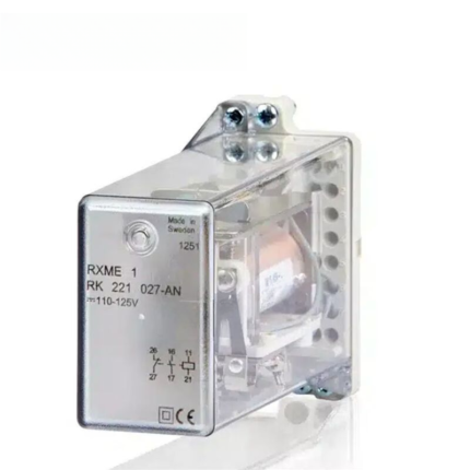 ABB RXME1 Auxiliary Relay – Compact ABB electromechanical relay for industrial automation, motor control, and signal switching, available at Evaflux Private Limited.