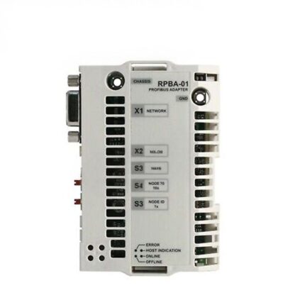 ABB RPBA-01 PROFIBUS DP Adapter – Industrial ABB communication module for drive and PROFIBUS network integration, available at Evaflux Private Limited.
